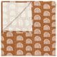 Babyletto Terracotta Rainbow Muslin Swaddle in White and Brown, , large