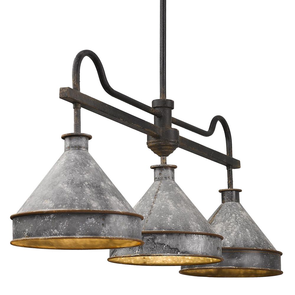 Golden Lighting Jasper Linear Pendant in Antique Black, , large