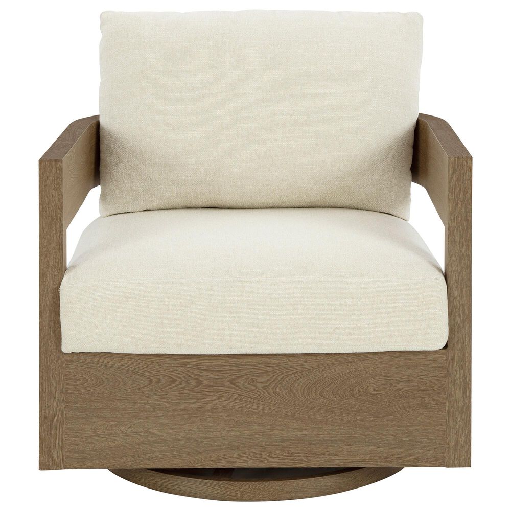 Ashley Serene Bay Swivel Glider Chair in White, , large