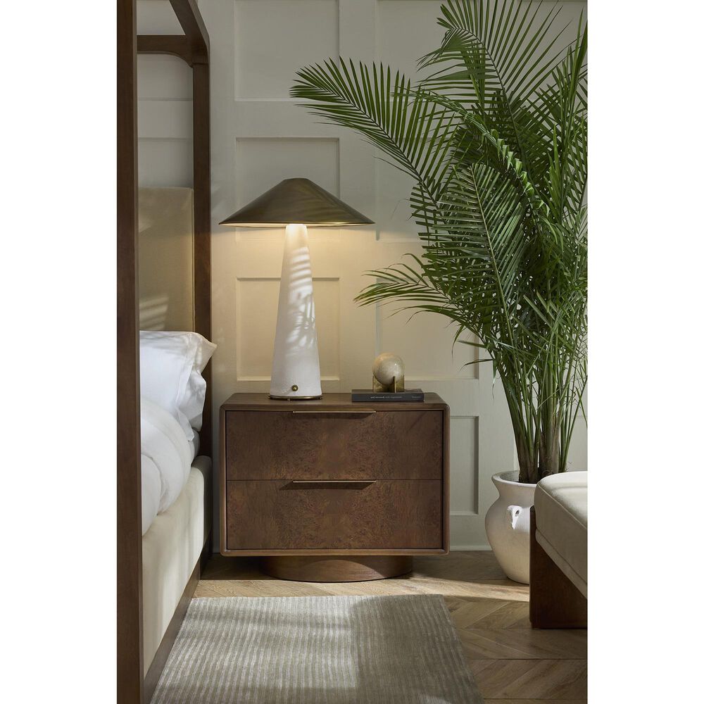 Alder &amp; Tweed Calder 2 Drawer Nightstand in Mocha Burl, , large