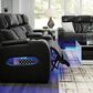 Ashley Boyington Power Reclining Loveseat with Console in Black, , large