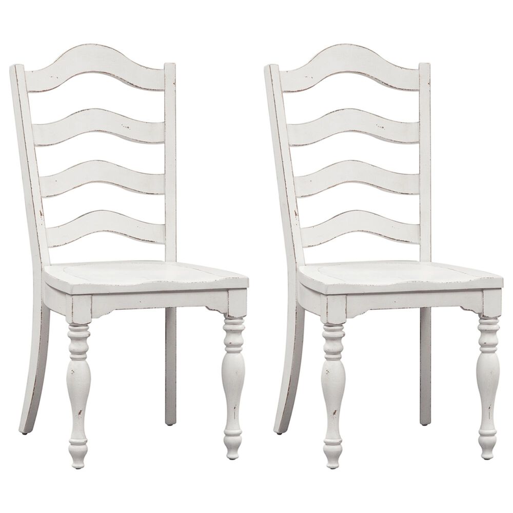 Belle Furnishings Magnolia Manor Side Chair in White (Set of 2), , large