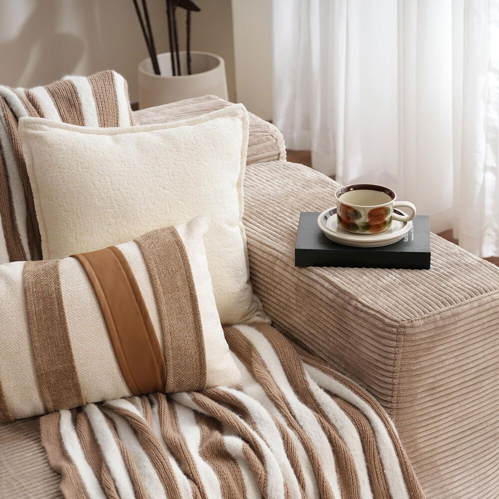 HOMLUX 104" Cloud Sectional Couch Upholstered Modular Sofa with Left L-Shape Chaise, Corduroy Fabric in Camel, , large