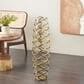 Maple and Jade 32.5" Tall Cutout Geometric Decorative Vase in Satin Gold, , large