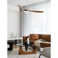 Beacon Lighting Whitehaven 56" Indoor/Outdoor Ceiling Fan with LED Light in Brushed Chrome, , large