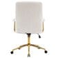 Rta Products Llc Elegant Textured Boucle Office Chair with Padded Arms in White, , large