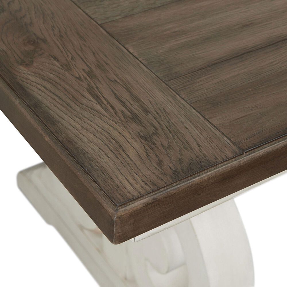 Hawthorne Furniture Drake Coffee Table in Rustic White and French Oak, , large