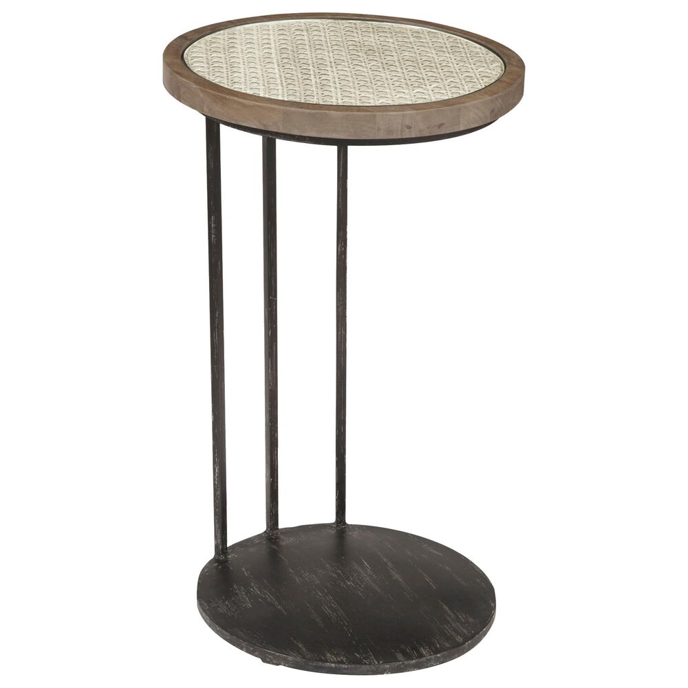 Accentric Approach Accent Side Table in Black and Natural, , large