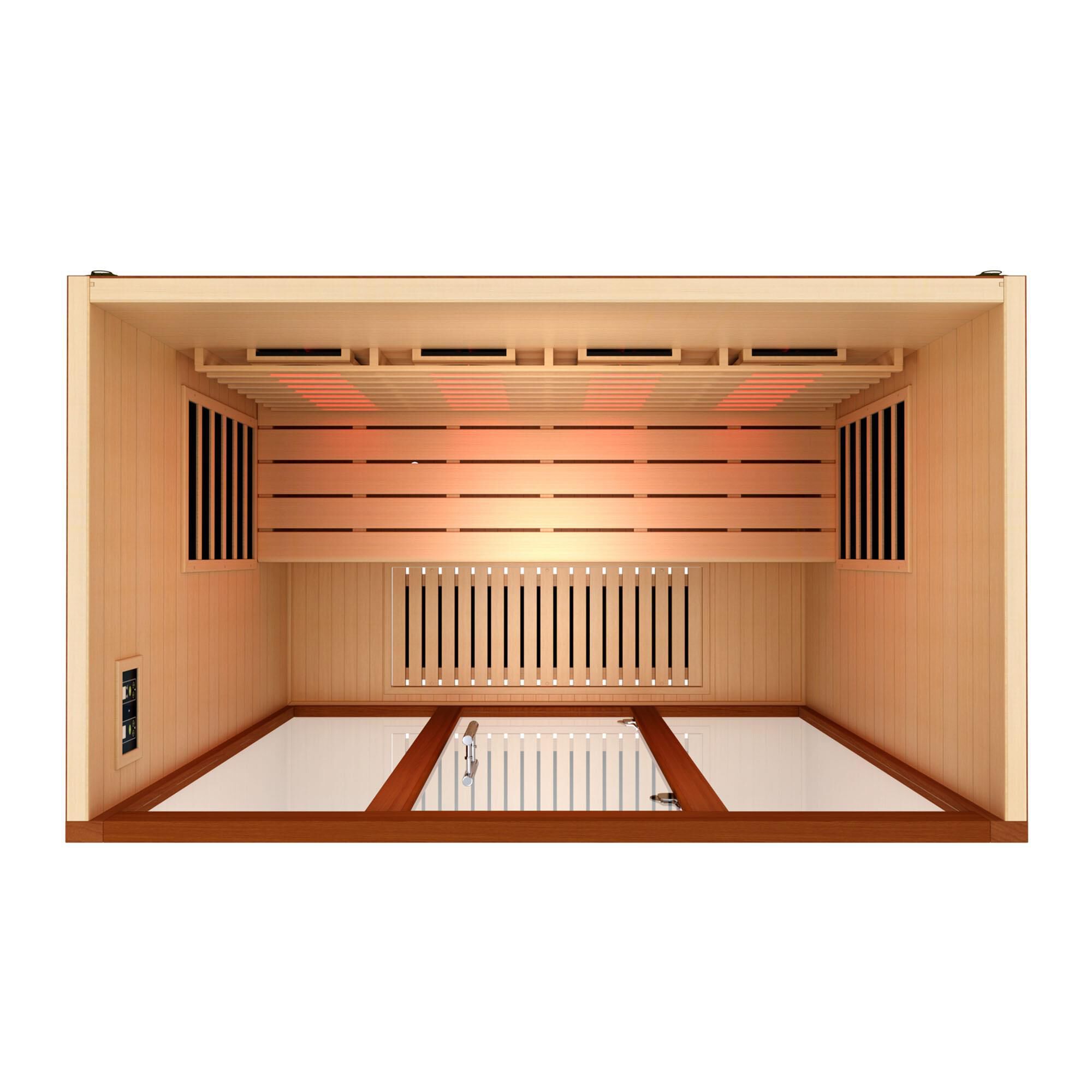 EZlife 4 Person Full Spectrum Infrared Sauna with 4 Backrests