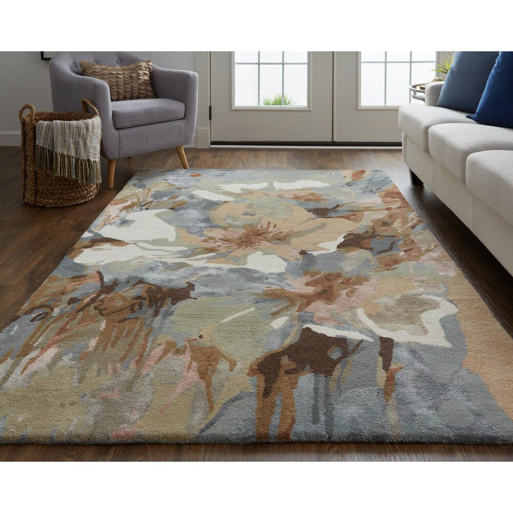 Feizy Dafney 5&#39; x 8&#39; Beige and Multicolor Area Rug, , large