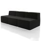 Furniture of America Facil 3-Piece Modular Armless Sofa in Black, , large