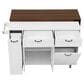 HOMLUX 102" Kitchen Island with Extendable Dining Table in White, , large