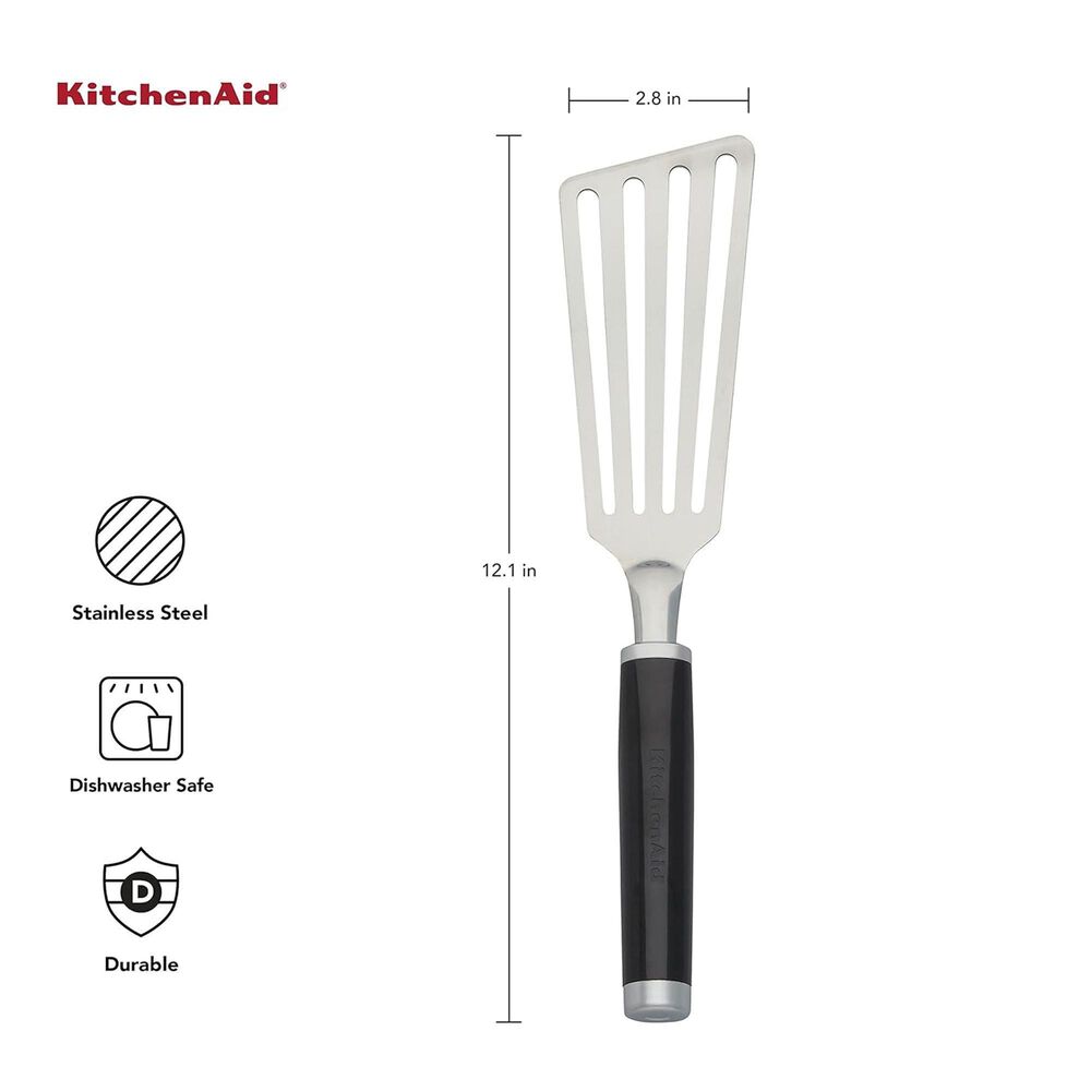 KitchenAid Classic Flex Turner in Stainless Steel and Black, , large