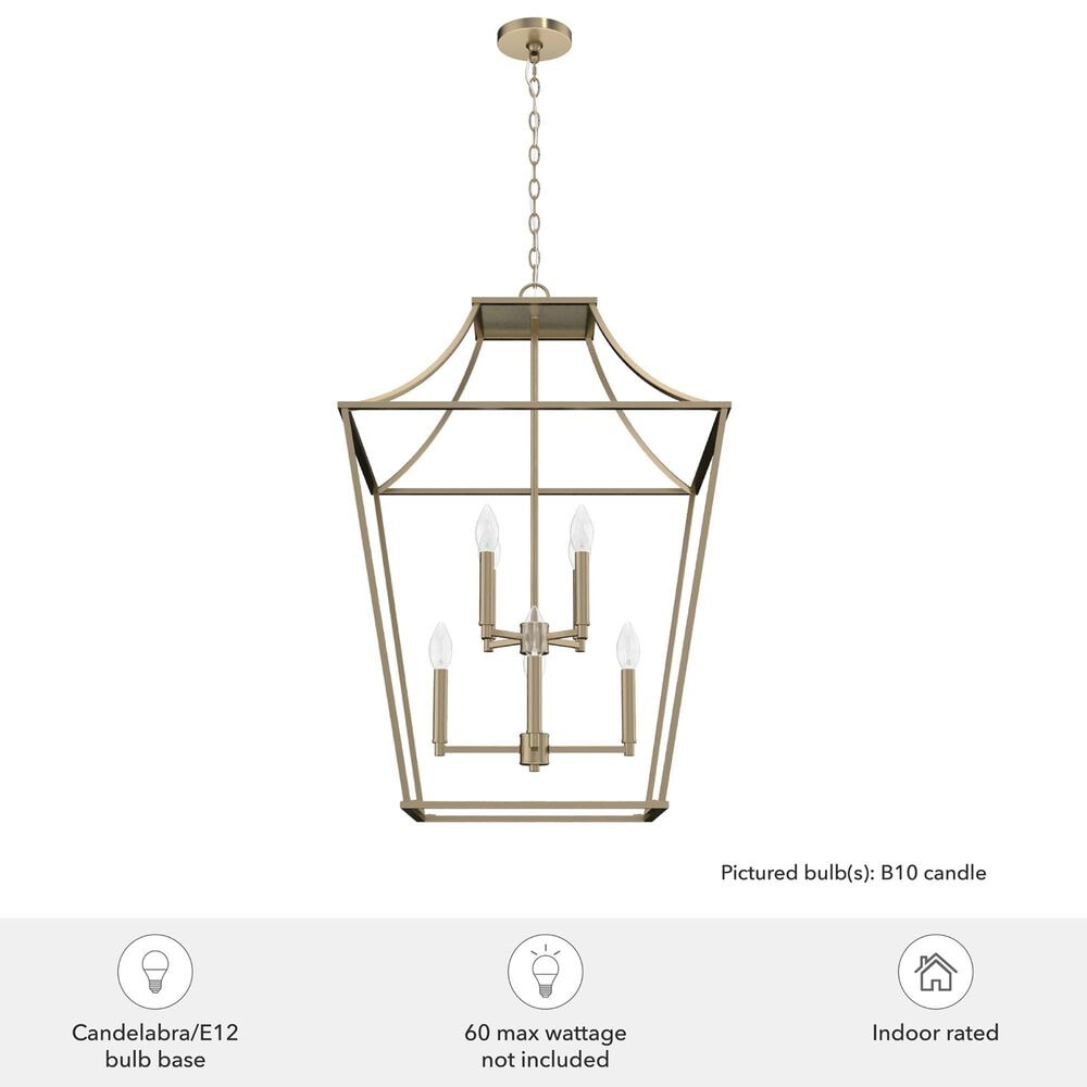 Hunter Laurel Ridge 8-Light Lantern Pendant in Alturas Gold, , large