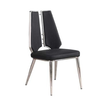 Monroe Tessa Side Chair in Polished Stainless Steel, , large