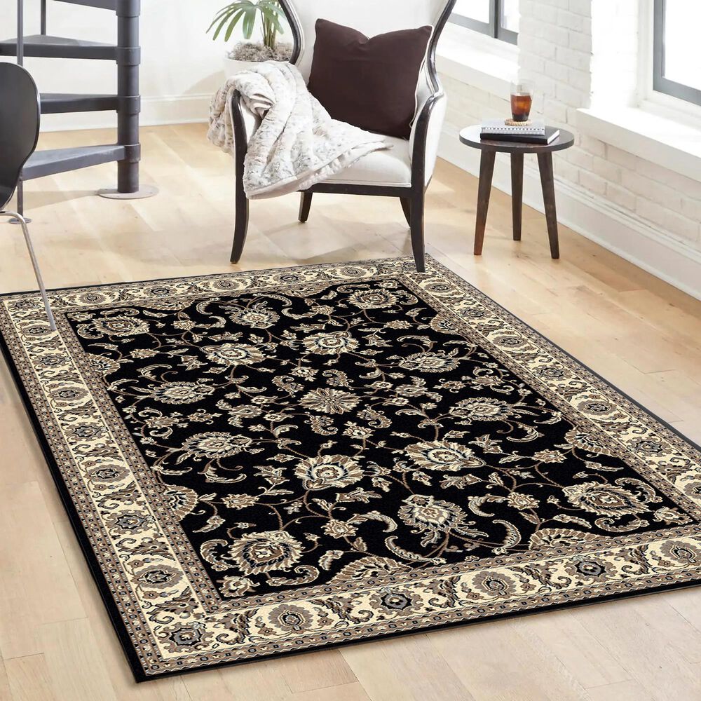 Radici USA Alba Black 3'3" x 4'11" Area Rug, , large