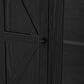 HOMLUX 53" Farmhouse Kitchen Island with Two Tempered Glass Cabinet Doors in Black, , large
