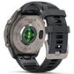 Garmin fenix 9 Pro Smartwatch 47mm Titanium with Graphite and Black Silicone Band, , large