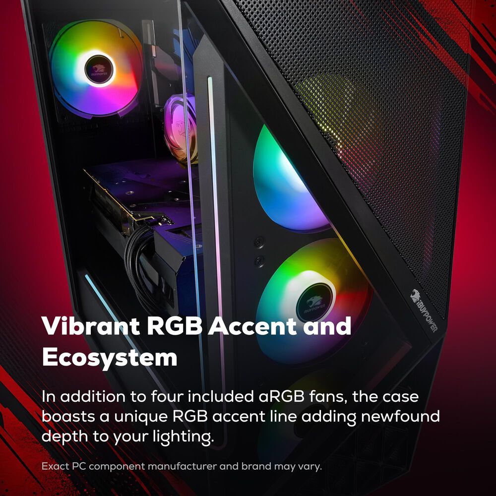 iBUYPOWER Slate Gaming PC Desktop | AMD Ryzen 7 8700F - 16GB RAM - AMD Radeon RX 7700 XT Graphic - 1TB SSD in Black, , large