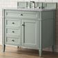 James Martin Vanities Brittany 36" Single Bathroom Vanity in Sage Green with 3 cm Arctic Fall Solid Surface Top and Rectangular Sink, , large