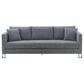 Blue River Heritage 2-Piece Sofa & Chair Set in Gray/Brushed Stainless Steel, , large