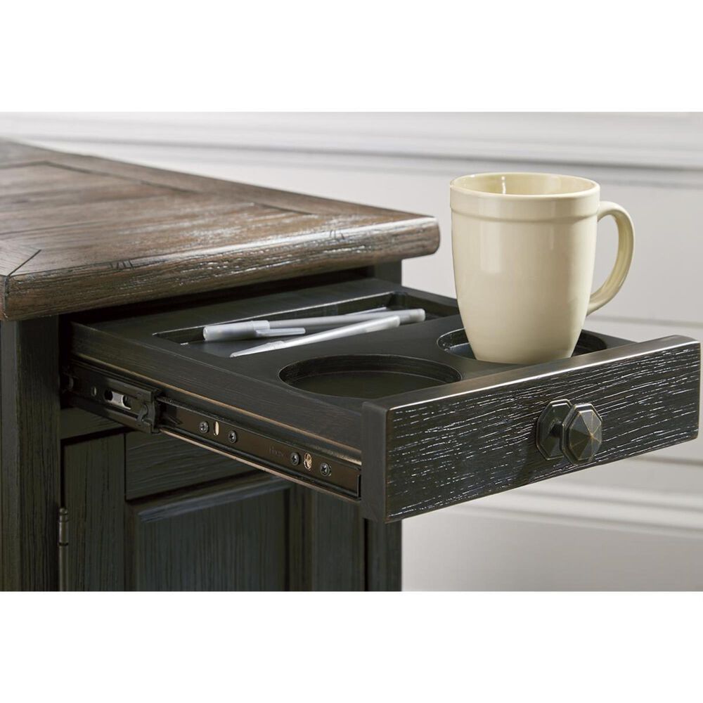 Ashley Tyler Creek Chair Side End Table in Grayish Brown/Black, , large