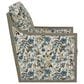 Emerald Home Furnishings Cecily Swivel Accent Chair in Blue Meadow, , large