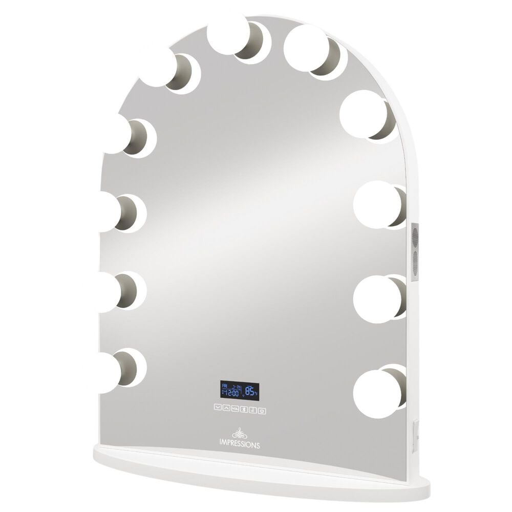 Impressions Vanity Company Hollywood Glow Arch Vanity Mirror in White, , large