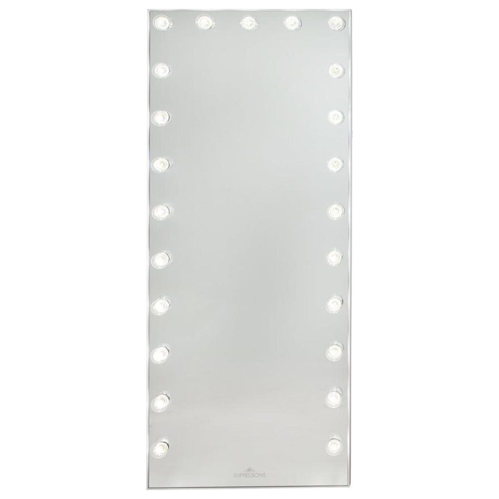 Impressions Vanity Hollywood Glow Vanity Full Length Mirror in Glossy