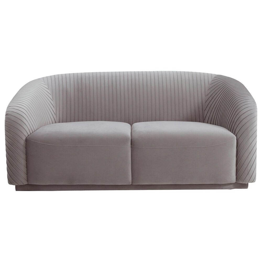 Tov Furniture Yara Velvet Loveseat in Grey, , large