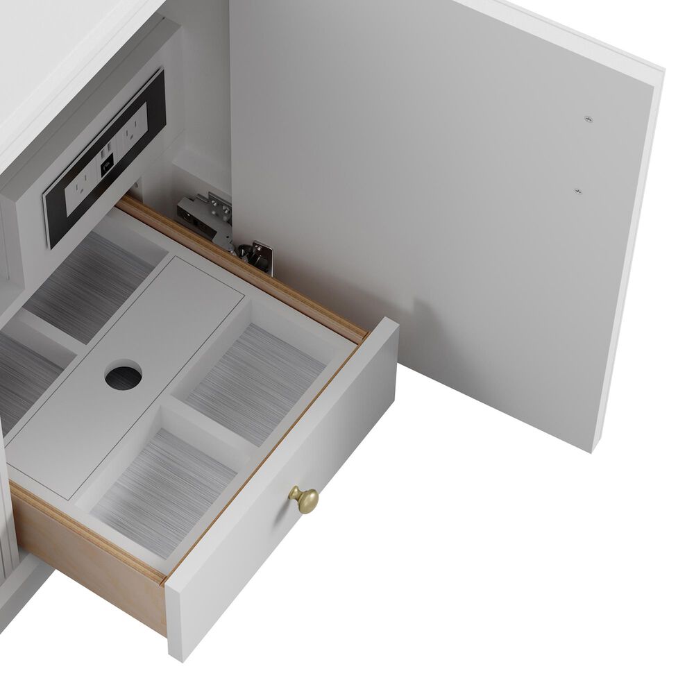 James Martin Bellshire 36" Single Bathroom Vanity in Bright White with 3 cm Phantome Eclos Top and Rectangular Sink, , large