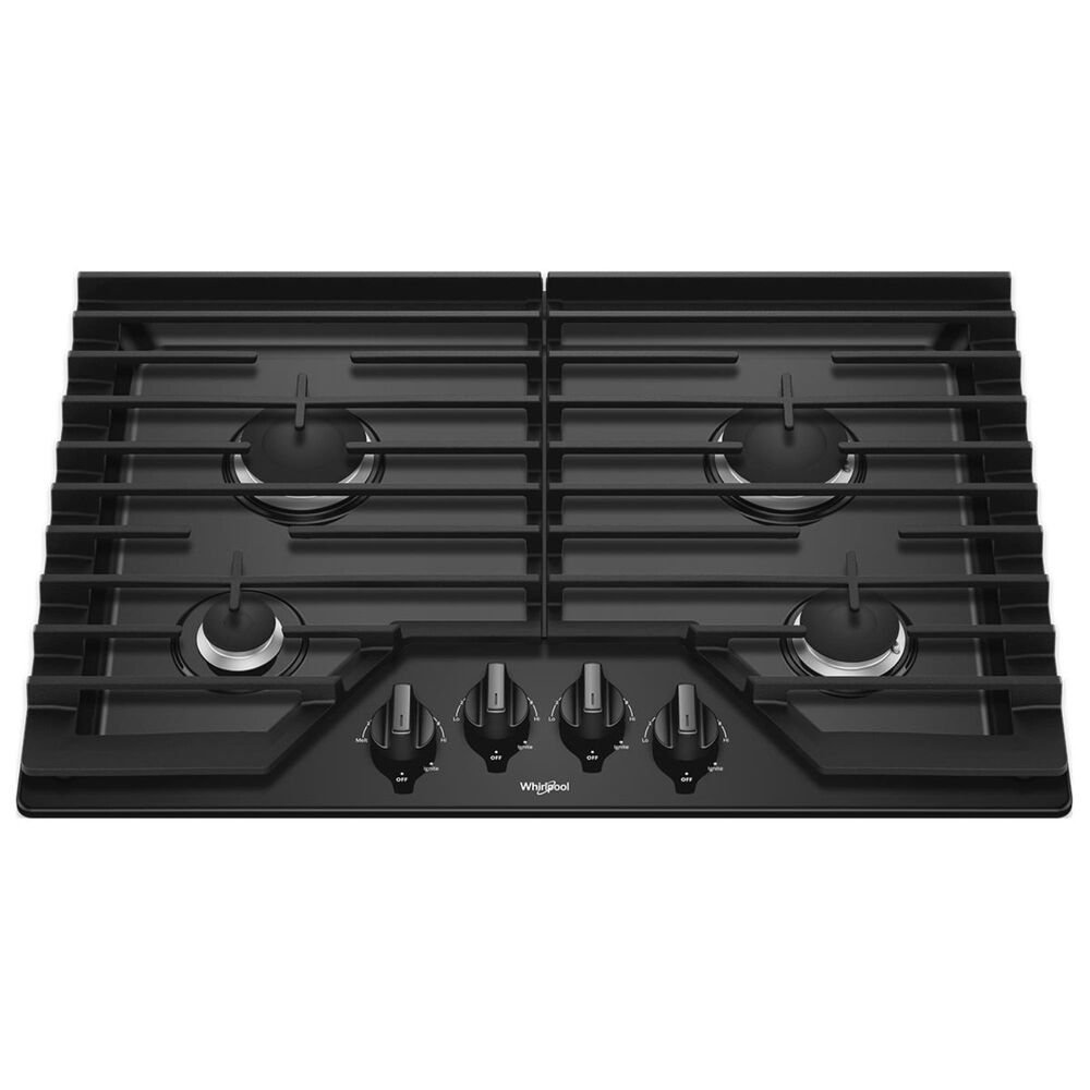 Whirlpool 30&quot; 4-Burner Gas Cooktop in Black, , large