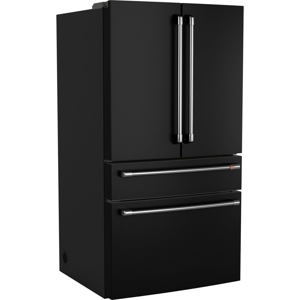 Cafe 23.2 Cu. Ft. Smart Counter-Depth 4-Door French-Door Refrigerator With Dual-Dispense AutoFill Pitcher in Matte Black, , large
