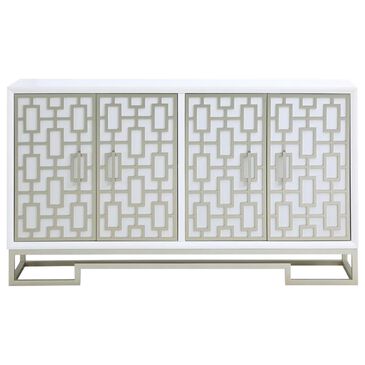 Shell Island Furniture Dreamy Credenza in White and Champagne, , large