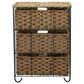 Household Essentials 3-Drawer Wicker Storage Chest in Brown, , large