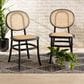 Baxton Studio Garold Side Chair in Beige and Black (Set of 2), , large