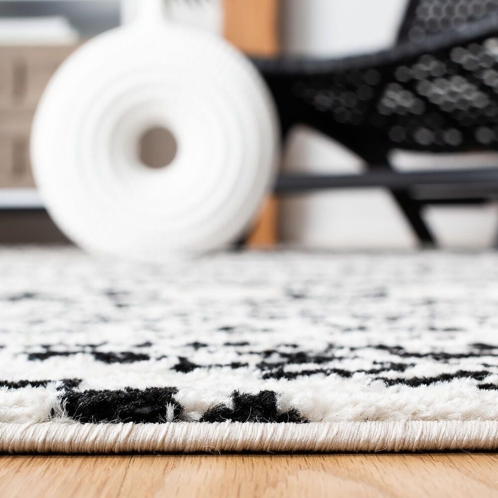 Safavieh Tulum Bohemian 5&#39; Square Black and Ivory Area Rug, , large
