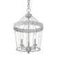 Golden Lighting Ferris 3-Light Pendant in Oyster, White and Gold, , large