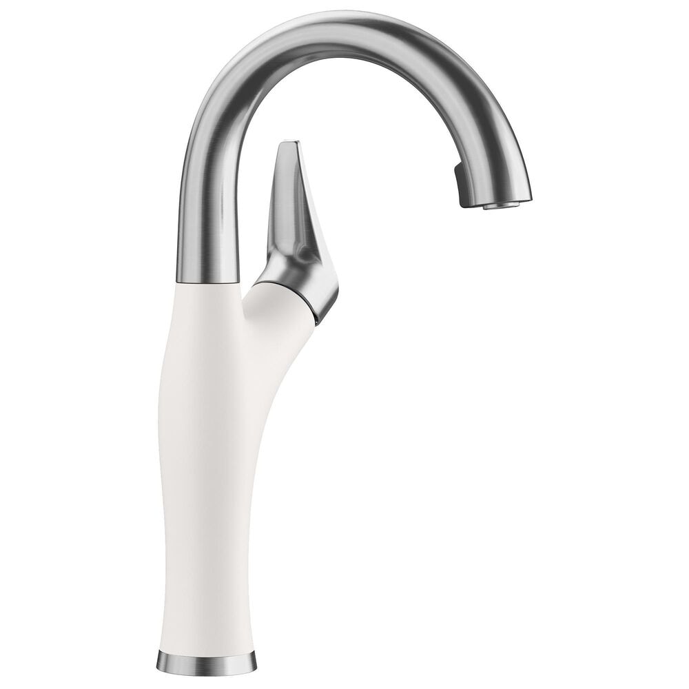Blanco Artona 1.5 GPM Bar Faucet in Stainless Steel and White, , large