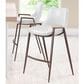 Zuo Modern Desi Counter Chair in White/Dark Brown (Set of 2), , large