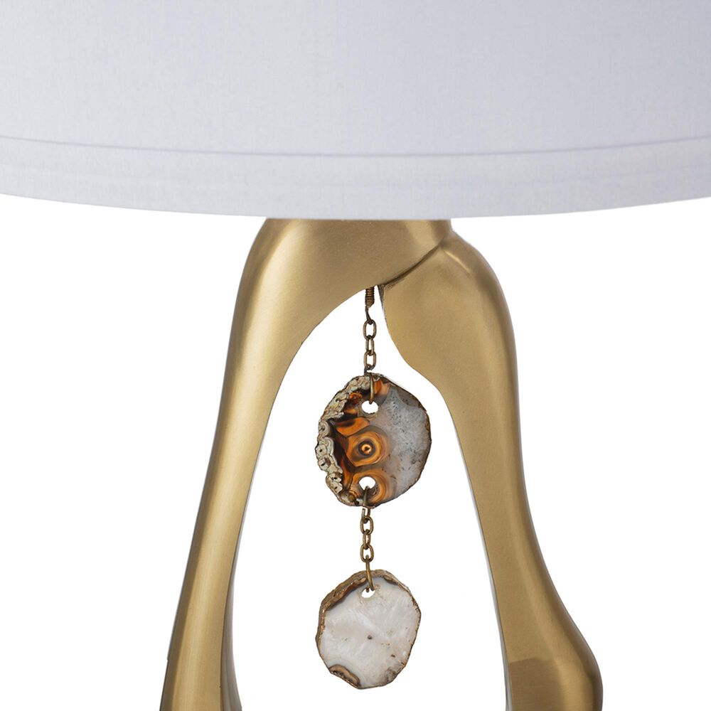 A&amp;B Home Geode Table Lamp with Collapsible Shade in Gold, , large