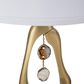 A&B Home Geode Table Lamp with Collapsible Shade in Gold, , large