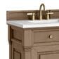 James Martin Vanities Brookfield 60" Double Bathroom Vanity in Pecan with 3 cm White Zeus Quartz Top and Rectangular Sinks, , large