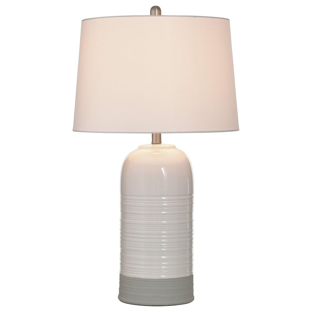 Flair Industries 30&quot; Ceramic Table Lamp in Evian Ivory, , large