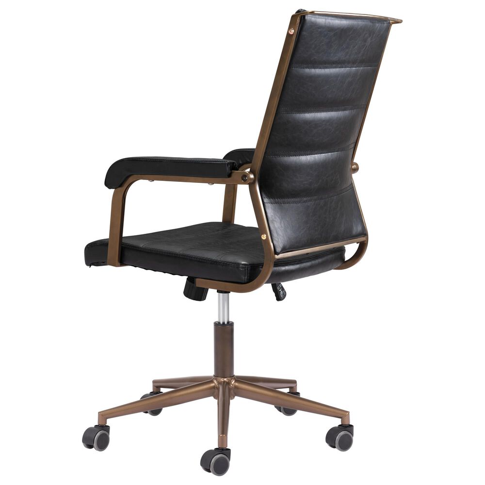 Zuo Modern Auction Office Chair in Vintage Black, , large