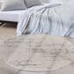 Nourison Rush 6" Round Ivory and Beige Area Rug, , large
