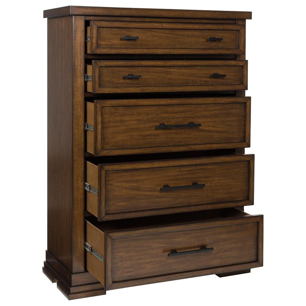 Ashley Taffenbrook 5-Piece Queen Storage Bedroom Set in Medium Brown and Black, , large