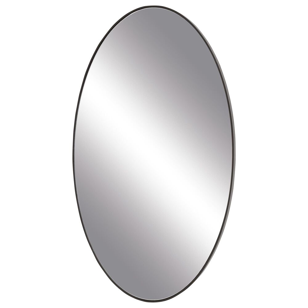 Maple and Jade 17" x 32" Wall Mirror in Black, , large