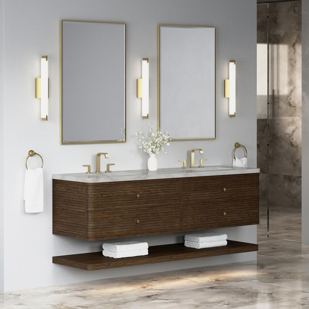 James Martin Allamari 72" Double Bathroom Vanity in Sable with 3 cm Victorian Silver Silestone Top and Rectangular Sinks, , large