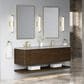 James Martin Allamari 72" Double Bathroom Vanity in Sable with 3 cm Victorian Silver Silestone Top and Rectangular Sinks, , large